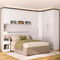 Quarto 8 Portas 5 Gavetas Cab Qn Alpes Master Luciane Móveis Branco Pf-branco Pf