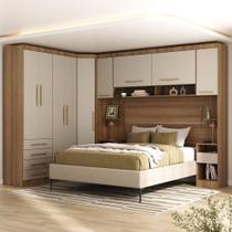 Quarto 9 Portas 6 Gavetas Cab Qn Paris Master Luciane Móveis Avelã Pf/cinammon Pf