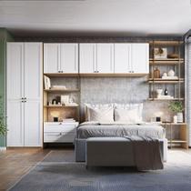 Quarto Adulto 10 Peças Guarda Roupa Closet Armário 100% MDF