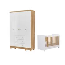 Quarto Bebê Berço Americano Ben Guarda Roupa Junior 4Portas - Quarto Bebê Berço Americano Ben Guarda Roupa Junior 4Portas -
