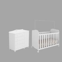 Quarto Bebê Berço Americano Uli Cômoda Provençal Elo Peroba -