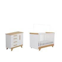 Quarto Bebe Berço e Cômoda Moveis Peroba Retro MDF LS Quarto Bebe Berço e Cômoda Moveis Peroba Retro MDF LS