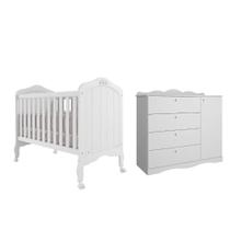Quarto Bebe Berço e Cômoda Permobili Harmonia Encanto MDF Quarto Bebe Berço e Cômoda Permobili Harmonia Encanto MDF