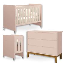 Quarto Bebê Berço Evolution 4 em 1 + Cômoda 6 Gavetas Quarto Bebê Berço Evolution 4 em 1 + Cômoda 6 Gavetas