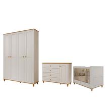 Quarto Bebê Completo Alfajor Berço Americano MDF Permobili -