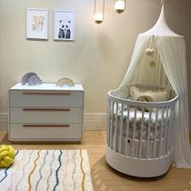 Quarto Bebê Completo Com Berço e Cômoda Coleção Wave Divicar