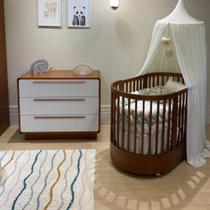 Quarto Bebê Completo Com Berço e Cômoda Coleção Wave Divicar