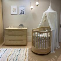 Quarto Bebê Completo Com Berço e Cômoda Coleção Wave Divicar