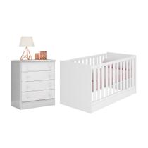 Quarto Bebê Completo Doce Sonho Qmovi - Branco