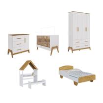 Quarto Bebe Completo Guti cama solteiro Sol Casinha MDF