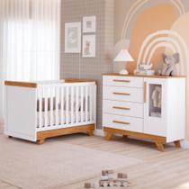 Quarto Bebê Retrô Janelado Completo Berço Americano 2 Em 1 Cômoda 4 Gavetas 1 Porta 100% MDF Móveis Quarto Bebê Retrô Janelado Completo Berço Americano 2 Em 1 Cômoda 4 Gavetas 1 Porta 100% MDF Móveis