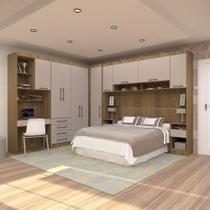 Quarto Canto Casal: Guarda-roupas, Bancada - Luciane Avelã