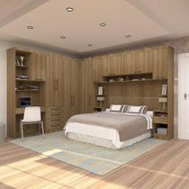 Quarto Canto Casal: Guarda-roupas, Bancada - Luciane Avelã