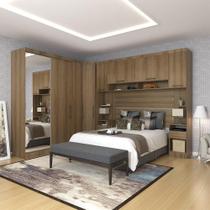 Quarto Canto Casal Guarda-roupas Espelho Mesas Luciane Avelã