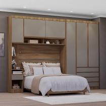 Quarto Casal Guarda Roupa Mesa De Cabeceira 311cm Veneza Luc Avelã Pf/cinammon Pf Quarto Casal Guarda Roupa Mesa De Cabeceira 311cm Veneza Luc Avelã Pf/cinammon Pf