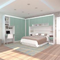 Quarto Casal Guarda Roupas Bancada Alpes Luciane Bran