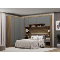 Quarto Casal Guarda Roupas Mesas De Cabeceira 426cm Veneza Avelã Pf-cinza Supremo Pf Quarto Casal Guarda Roupas Mesas De Cabeceira 426cm Veneza Avelã Pf-cinza Supremo Pf