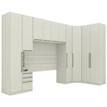 Quarto Casal Modulado 10 Portas 367x162 cm Seletto Areia Henn