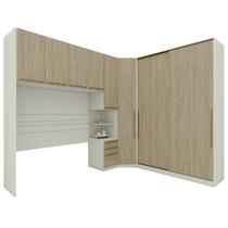 Quarto Casal Modulado 8 Portas 241x289 cm Seletto Areia Jequitiba Henn