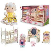 Quarto Com Beliche Casinha Feliz Cenário Miniatura Com Acessórios Para Meninas - Zoop Toys