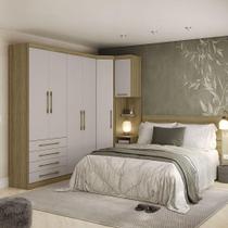 Quarto Com Roupeiro Maleiro E Cabeceira Paris Luciane Móveis Avelã Pf-cinammon Pf Quarto Com Roupeiro Maleiro E Cabeceira Paris Luciane Móveis Avelã Pf-cinammon Pf