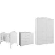 Quarto Completo Bebê Encanto Permobili Berço Harmonia MDF - Quarto Completo Bebê Encanto Permobili Berço Harmonia MDF -