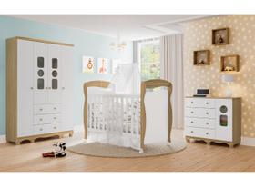 Quarto Completo Bebê Moveis Peroba Berço Americano MDF