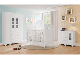 Quarto Completo Bebê Moveis Peroba Berço Americano MDF