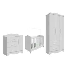Quarto Completo Bebe Moveis Peroba Clara Provençal MDF Ls