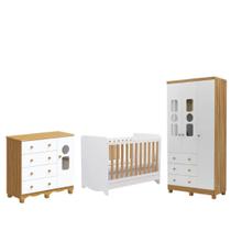 Quarto Completo Bebe Moveis Peroba Dorabelly Ben tedy3pt MDF
