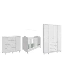 Quarto Completo Bebe Moveis Peroba Dorabelly Clara Jr MDF 4