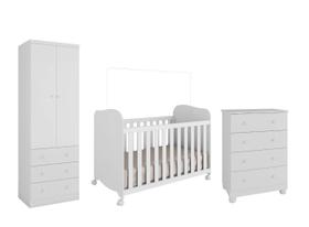 Quarto Completo Bebê Moveis Peroba Junior 02 pts Uli MDF