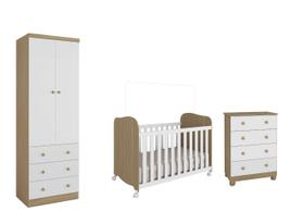 Quarto Completo Bebê Moveis Peroba Junior 02 pts Uli MDF