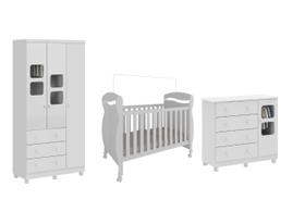 Quarto Completo Bebe Moveis Peroba Junior Uli 03 portas MDF