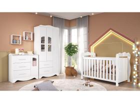 Quarto Completo Bebe Moveis Peroba Lisi 03 portas MDF
