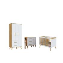 Quarto Completo Bebe Moveis Peroba Sky Retro MDF Ls