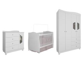 Quarto Completo Bebê Permobili Conforto Riso 04 portas MDF