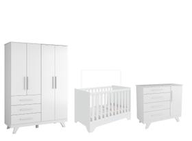 Quarto Completo Bebê Retro Moveis Peroba Berço Popy MDF Quarto Completo Bebê Retro Moveis Peroba Berço Popy MDF