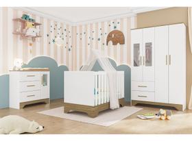 Quarto Completo Bebê Retrô Moveis Peroba Popy 04 portas MDF