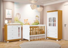 Quarto Completo com Berço 3 em 1 Katatau Branco/Fosco/Savana Quarto Completo com Berço 3 em 1 Katatau Branco/Fosco/Savana
