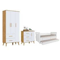 Quarto Completo com Cama Maria Bibox e Cômoda Sky 100% MDF -