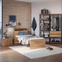 Quarto Completo Com Cama Solteiro Com Colchão Incluso E Baú Embutido Multimóveis Mp4343 Preto/madeirado Quarto Completo Com Cama Solteiro Com Colchão Incluso E Baú Embutido Multimóveis Mp4343 Preto/madeirado