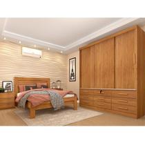 Quarto Completo Guarda Roupa 3 Portas Cama Casal e Mesa de Cabeceira Chicago Quarto Completo Guarda Roupa 3 Portas Cama Casal e Mesa de Cabeceira Chicago
