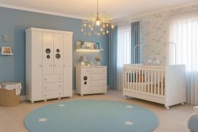 Quarto Completo Infantil com Colchão Incluso Multimóveis Pimpolho FG3571 Branco Quarto Completo Infantil com Colchão Incluso Multimóveis Pimpolho FG3571 Branco