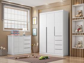 Quarto Completo Infantil Eloá Branco com Cinza _ Phoenix Baby Quarto Completo Infantil Eloá Branco com Cinza _ Phoenix Baby