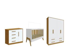 Quarto Completo Infantil Moveis Peroba Guti Charlo MDF