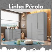 Quarto Completo Infantil Pérola Cinza _ Phoenix Baby