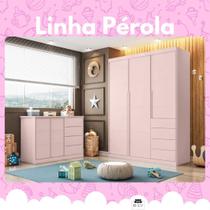 Quarto Completo Infantil Pérola Rosê _ Phoenix Baby