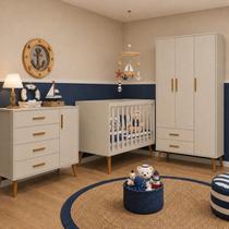 Quarto Completo Isis para Bebê Berço 2 em 1 Guarda-Roupa 3 Portas Cômoda Sapateira 100% MDF Quarto Completo Isis para Bebê Berço 2 em 1 Guarda-Roupa 3 Portas Cômoda Sapateira 100% MDF