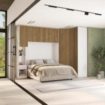 Quarto Completo Kappesberg Adapt 7 Peças Branco/nogueira Quarto Completo Kappesberg Adapt 7 Peças Branco/nogueira